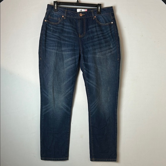 CABI Malibu Jeans 100% Cotton Dark Women’s Straight Legs Size 8 - Picture 2 of 10